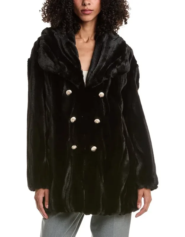 Faux Fur Textured Coat