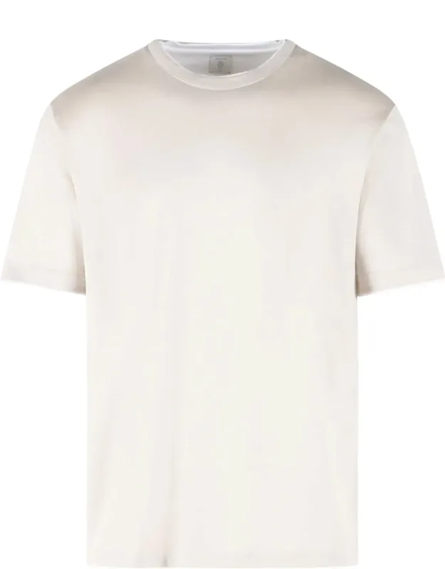 Double Layer Trim Cotton T-shirt
