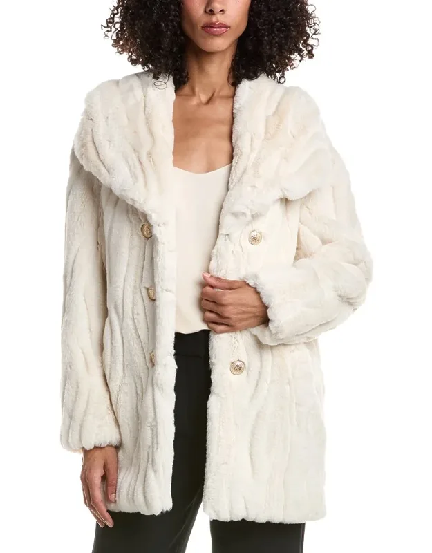 Faux Fur Textured Coat