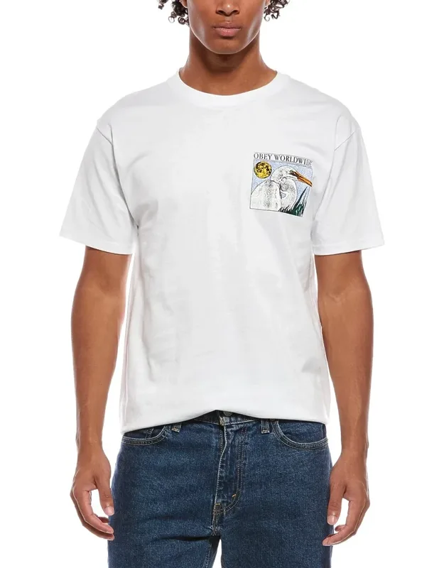 T-shirt With Ribbed Trim And Crewneck