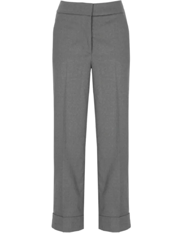 Lapel Hem Formal Pants