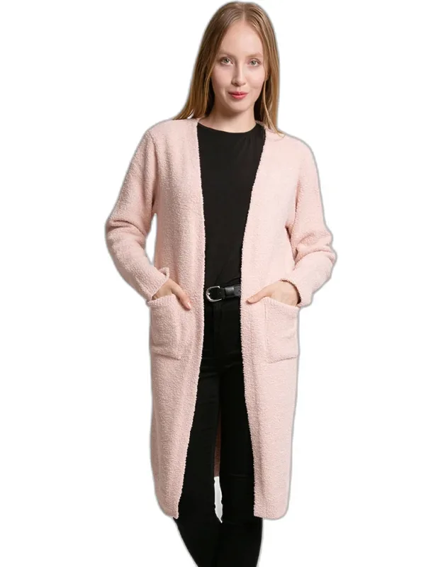 Front Pocket Long Cardigan