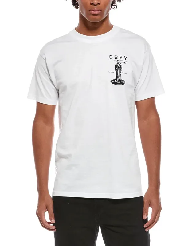 T-shirt With Ribbed Trim And 28in Length