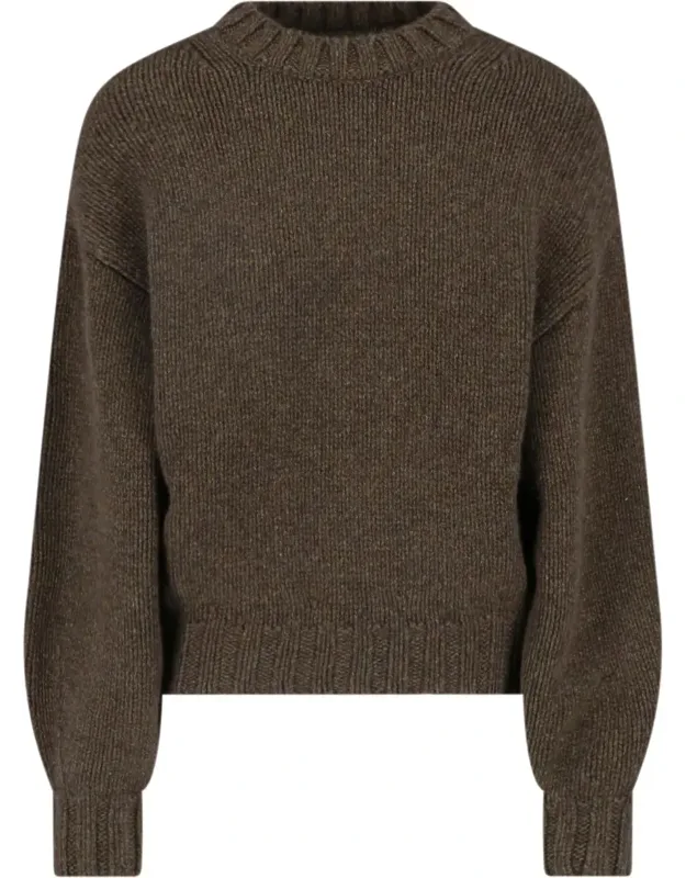 Ribbed Crewneck Cashmere Sweater