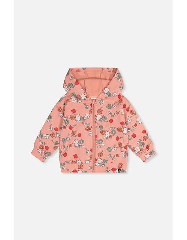 French Terry Hooded Cardigan