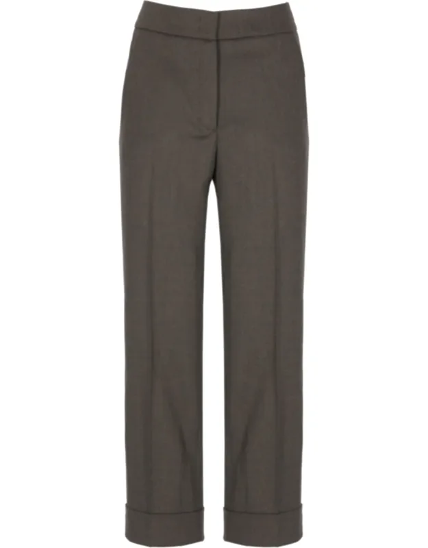 Lapel Hem Formal Pants
