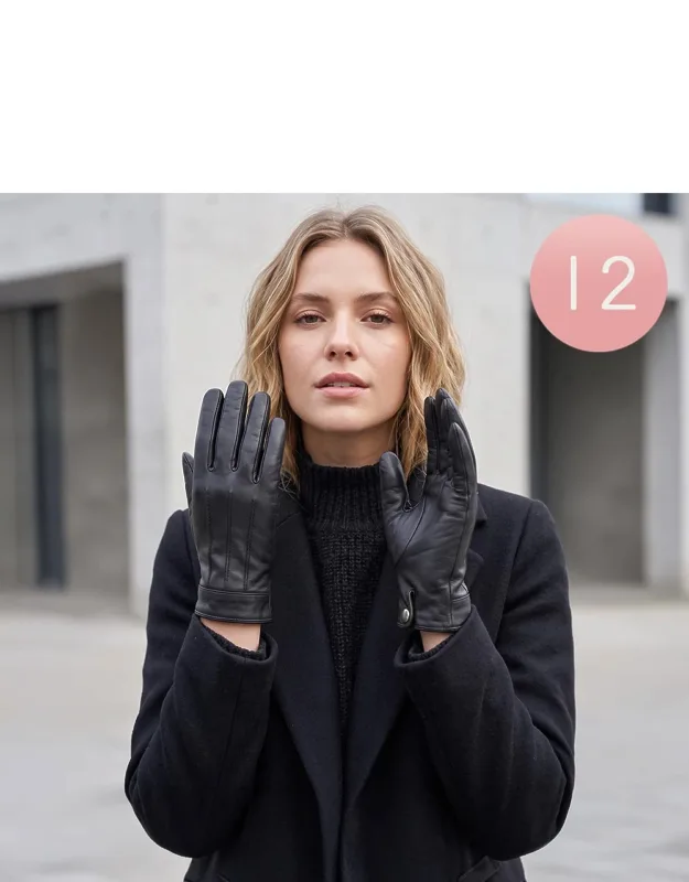 Genuine Leather Winter Gloves