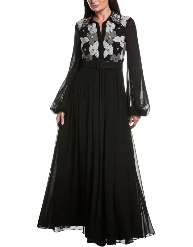 Floral Embroidered Shirt Dress