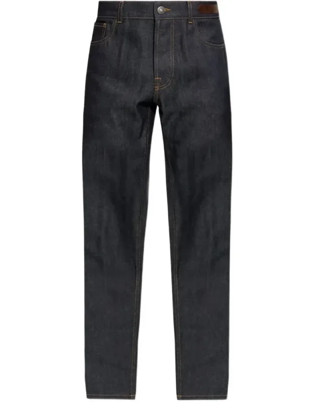 Straight-leg Denim Jeans