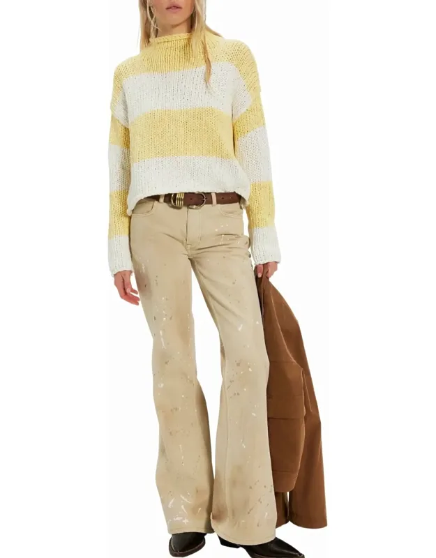 Opal Rollneck Knit Stripe Sweater