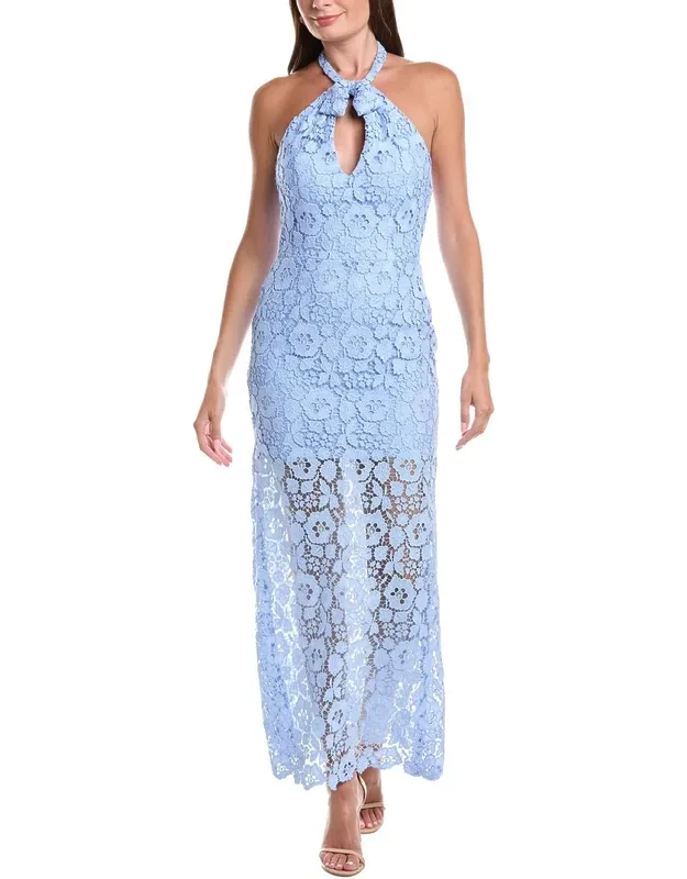 Lace Halter Midi Dress
