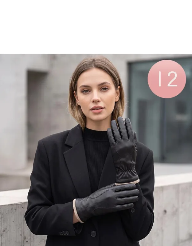 Genuine Leather Winter Gloves