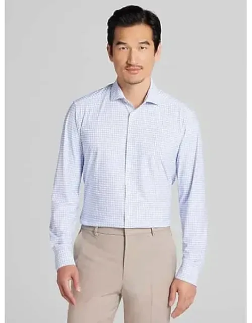 Big & Tall Chillflex Slim Fit Check 4-way Stretch Dress Shirt