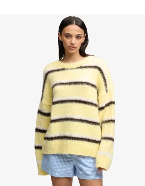 Slouchy Brushed Stripe Knit Jumper