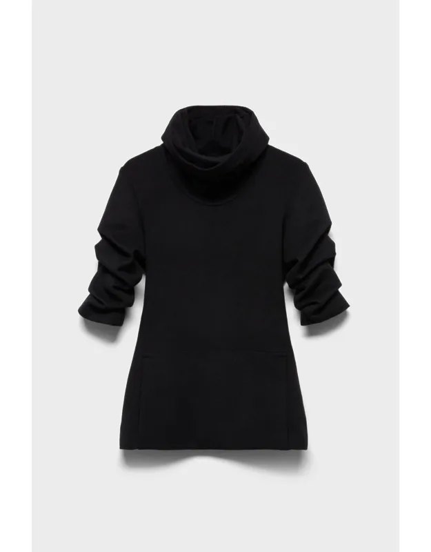 Ruched High Neck Dress