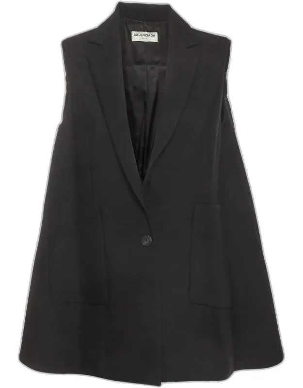 Wool Blend Bell Shaped Blazer Vest