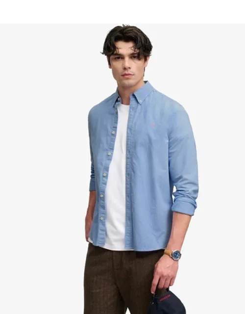 Superdry Preppy Oxford Long Sleeve Shirt - Relaxed Fit, Curved Hemline