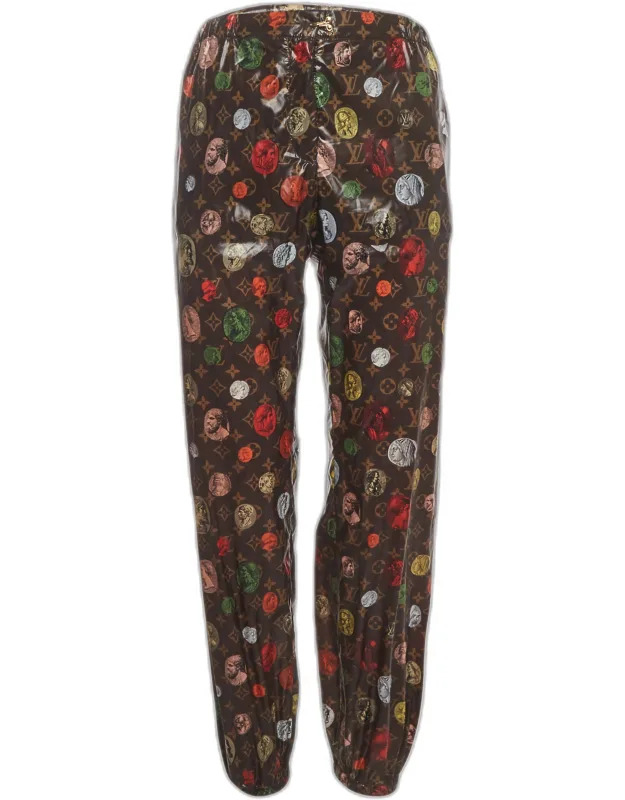 Cameo & Coin Print Nylon Jogging Pants