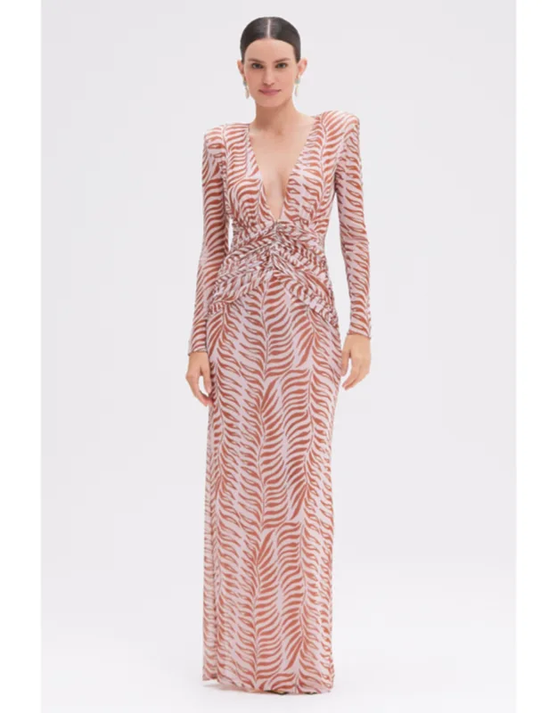 Botanic Retro Tulle Maxi Dress