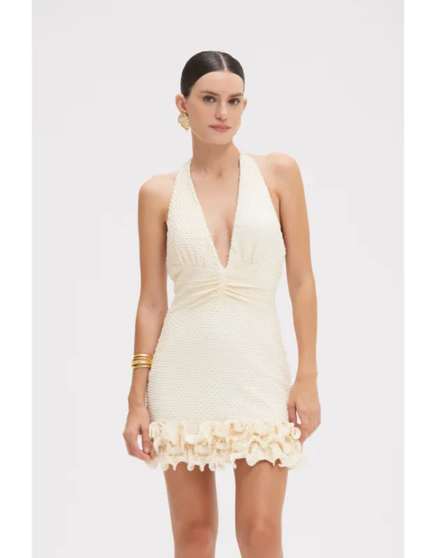 Gavea Mesh Plunge Mini Dress