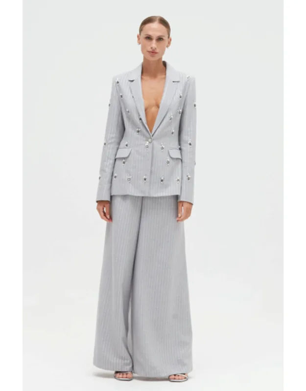 Metallic Pinstripe Blazer