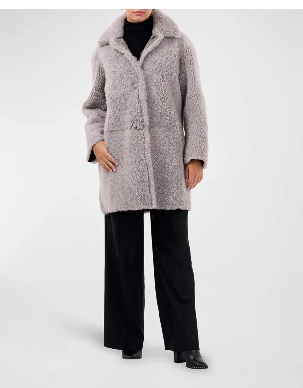 Reversible Lamb Shearling Stroller Jacket