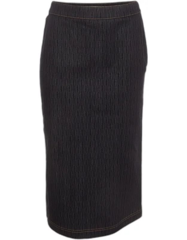 Jacquard Pencil Midi Skirt