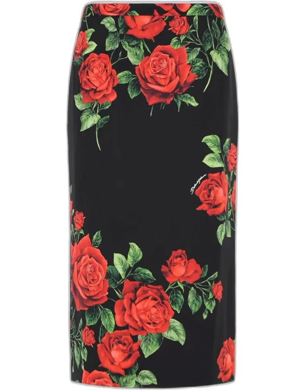 Rose Silk Skirt