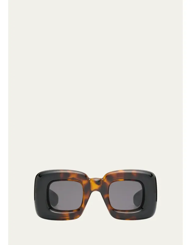 Inflated Acetate Square Sunglasses