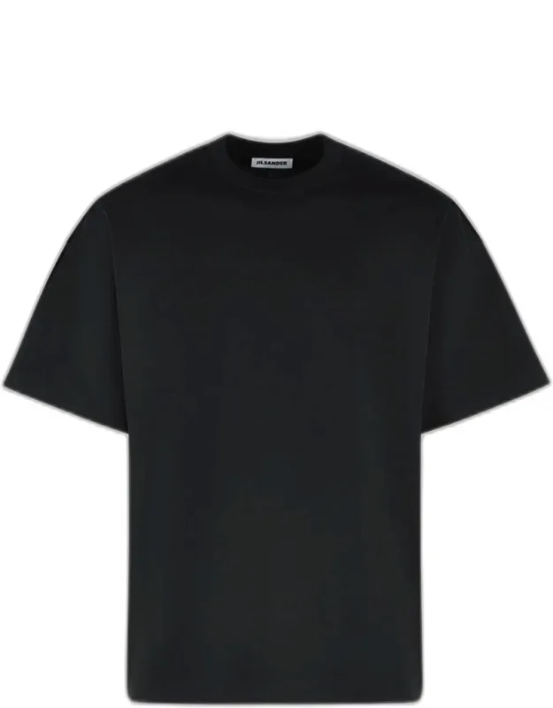 T-shirt With Ribbed Crew Neck And Oversized Fit