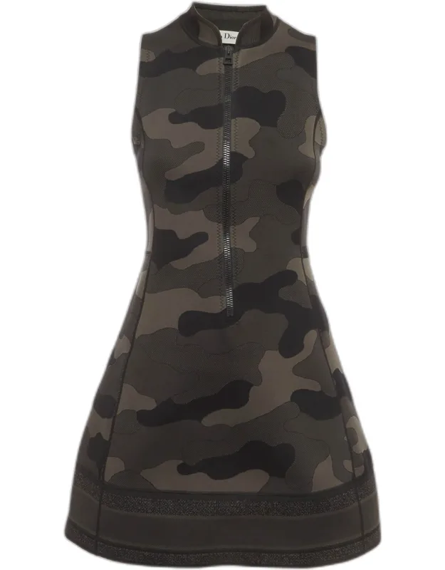 Nylon High Neck Mini Dress