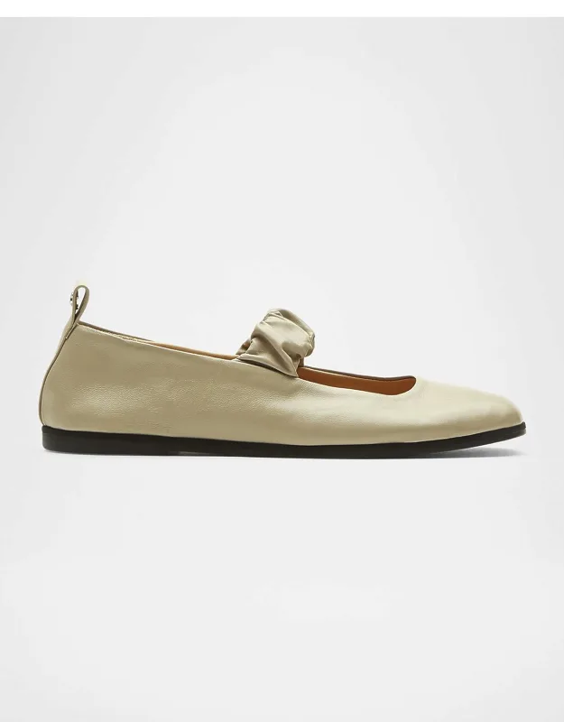 Leather Mary Jane Ballerina Flats