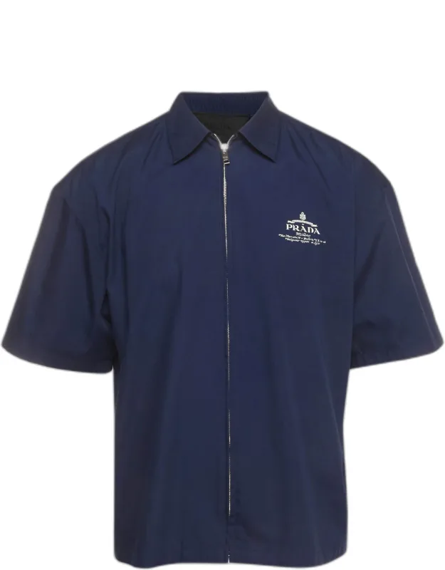 Cotton Blend Short Sleeve Shirt