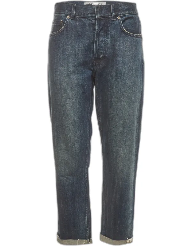 Denim Straight Leg Boyfriend Jeans