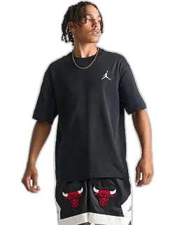 Jordan Embroidered Jumpman T-shirt - Soft Cotton Construction, Ribbed Crew Neckline