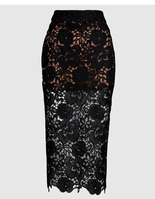 Lace Pencil Skirt