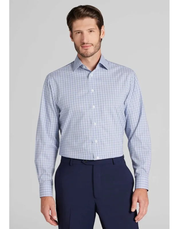Traveler Collection Tailored Fit Plaid Dress Shirt