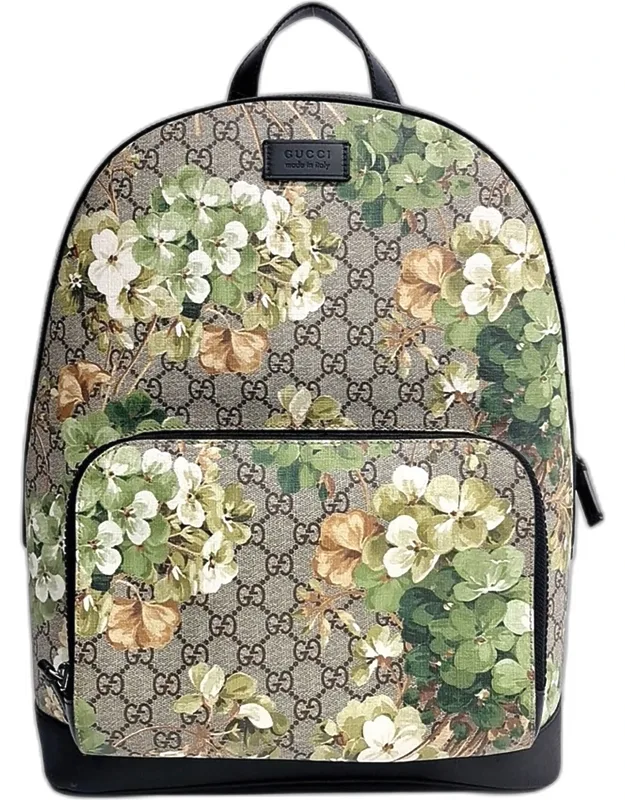 Gg Supreme Blooms Coated Canvas Leather Backpack