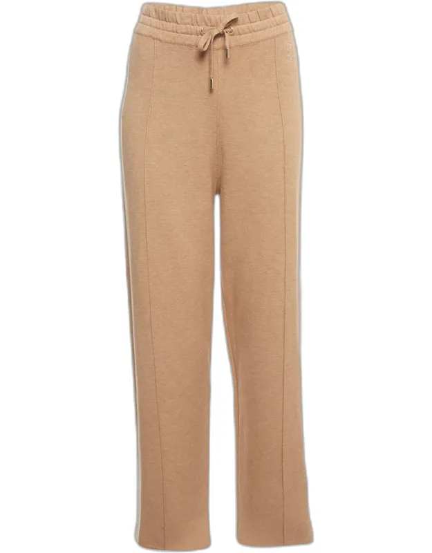Striped Logo Embroidered Knit Joggers