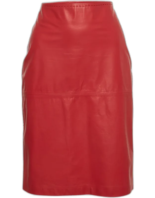 Leather Zip Up Pencil Skirt