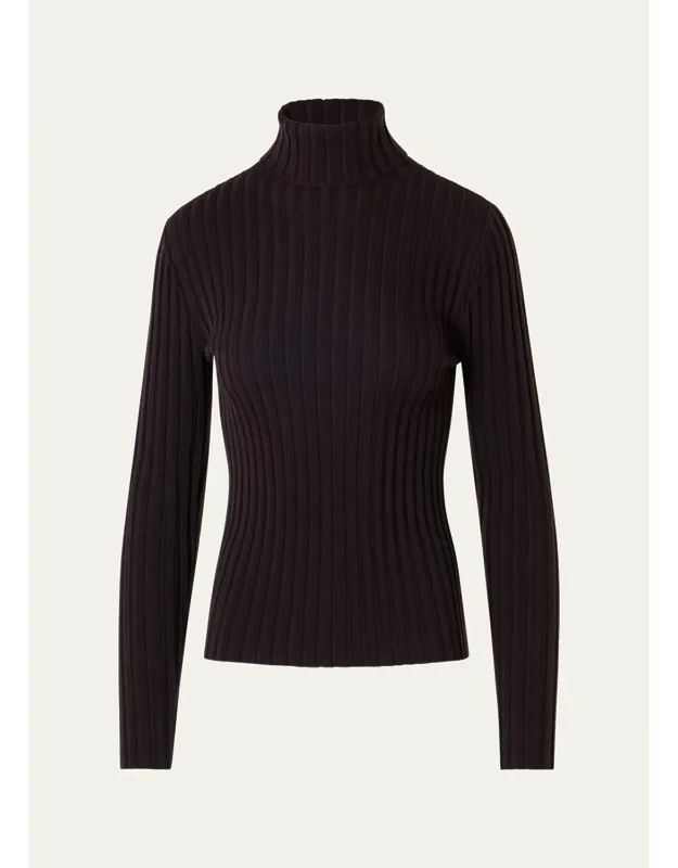 Wool Knit Turtleneck Sweater