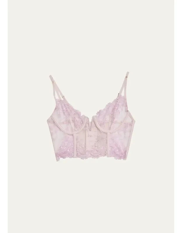 Juliette Longline Floral Lace Bra