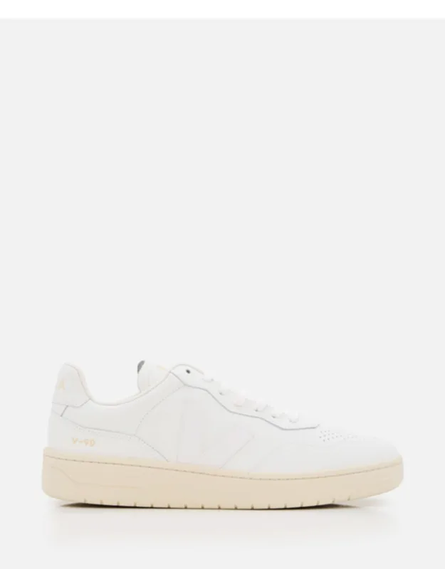 V-90 Sneakers - Lace-up Shoes, Leather Upper, Rubber Sole, Side Logo Detail