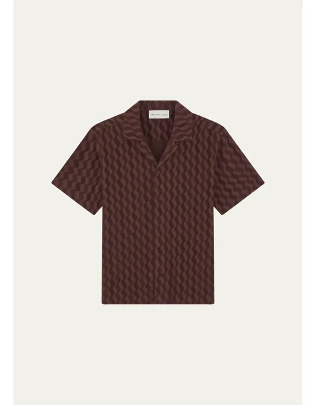 Listra Terry Jacquard Camp Shirt