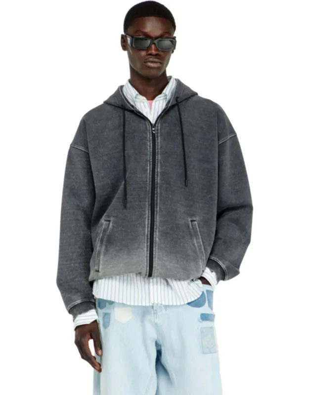 Hooded Jacket In Dégradé-effect Scuba
