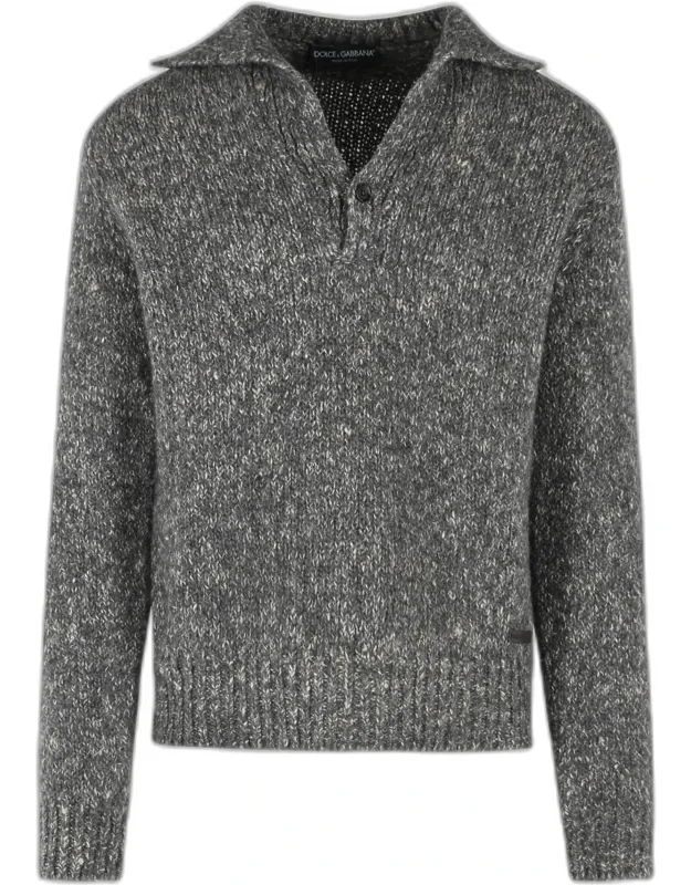 Virgin Wool Blend Polo Shirt