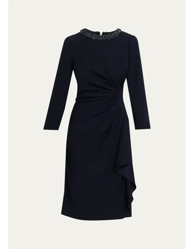Draped Crepe Dress
