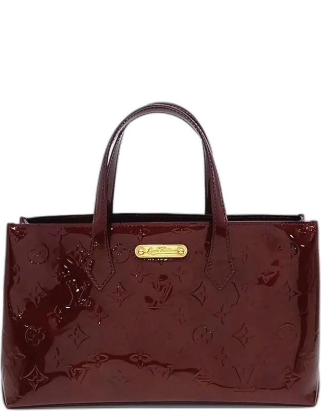 Wilshire Pm Monogram Vernis Leather Top Handle Bag