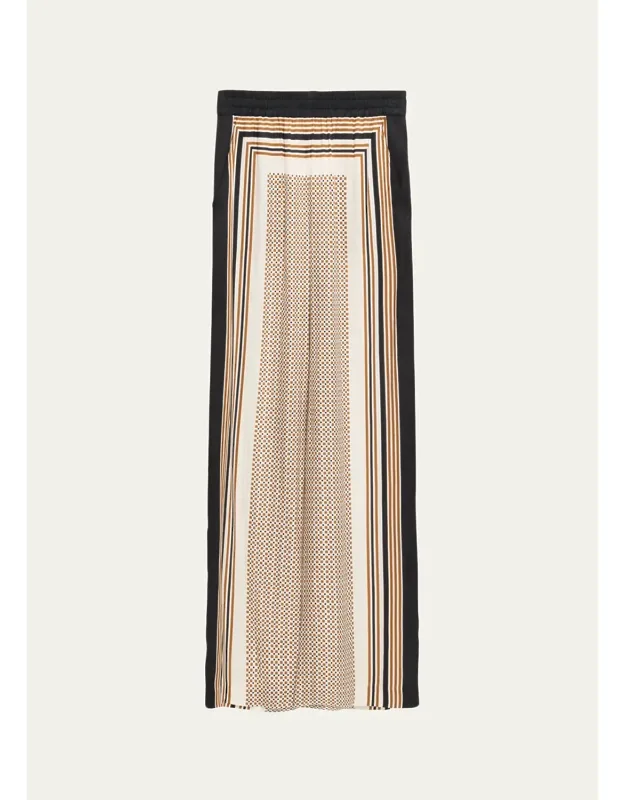 Printed Satin Pants