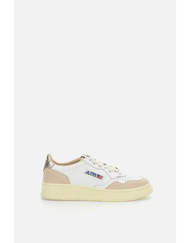 Medalist Low Sneakers With Leather Upper And Suede Inserts